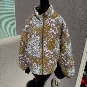 Sonoma Women's Quilted Floral Print Jacket XXL